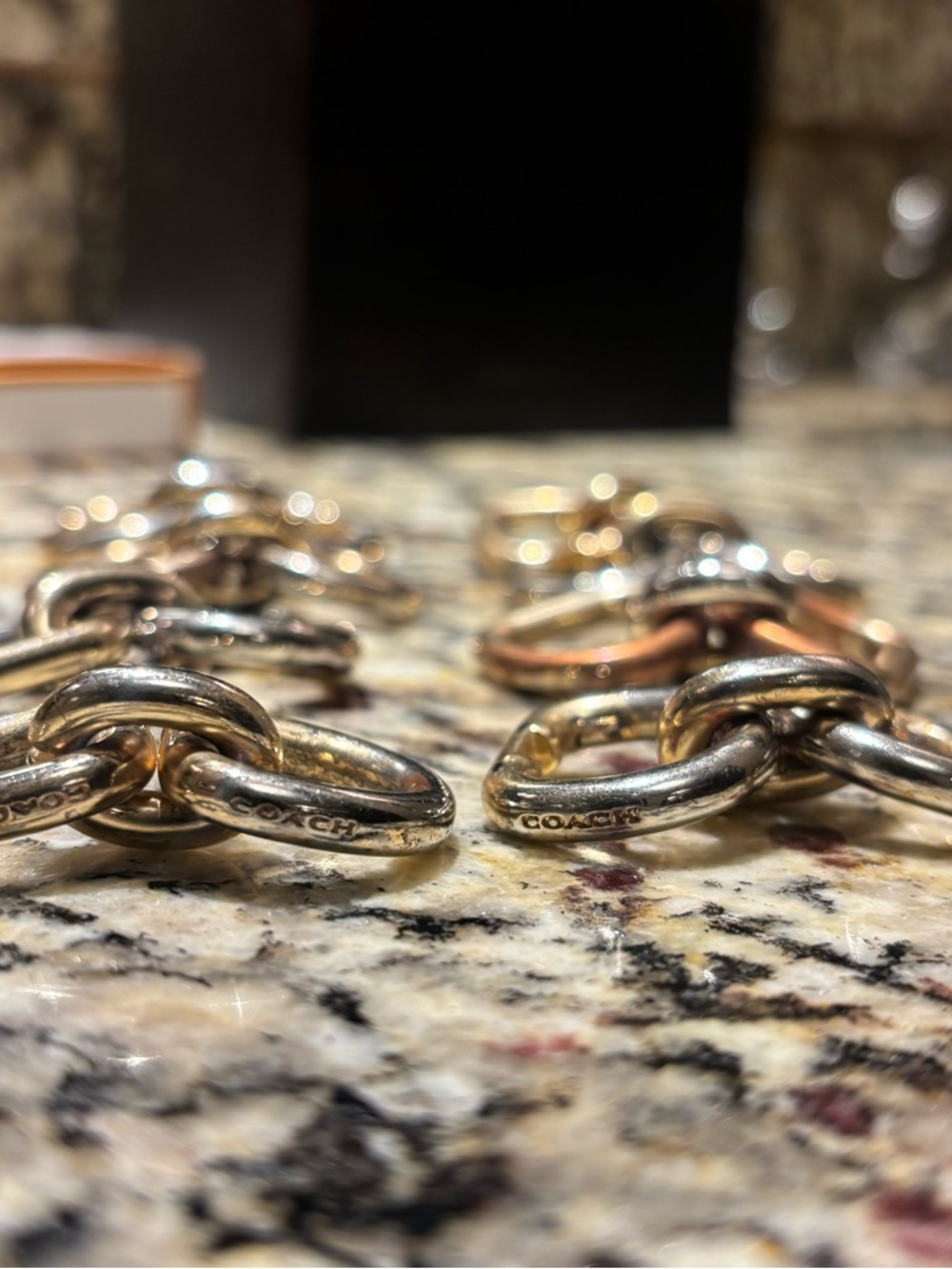 Coach Mixed Metal D-Ring & Link Hardware - Gold, Bronze, Silver Tones - Picture 4 of 5